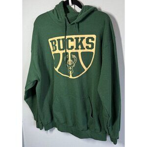 NBA Milwaukee Bucks Basketball Sweatshirt Hoodie Mens XL Green